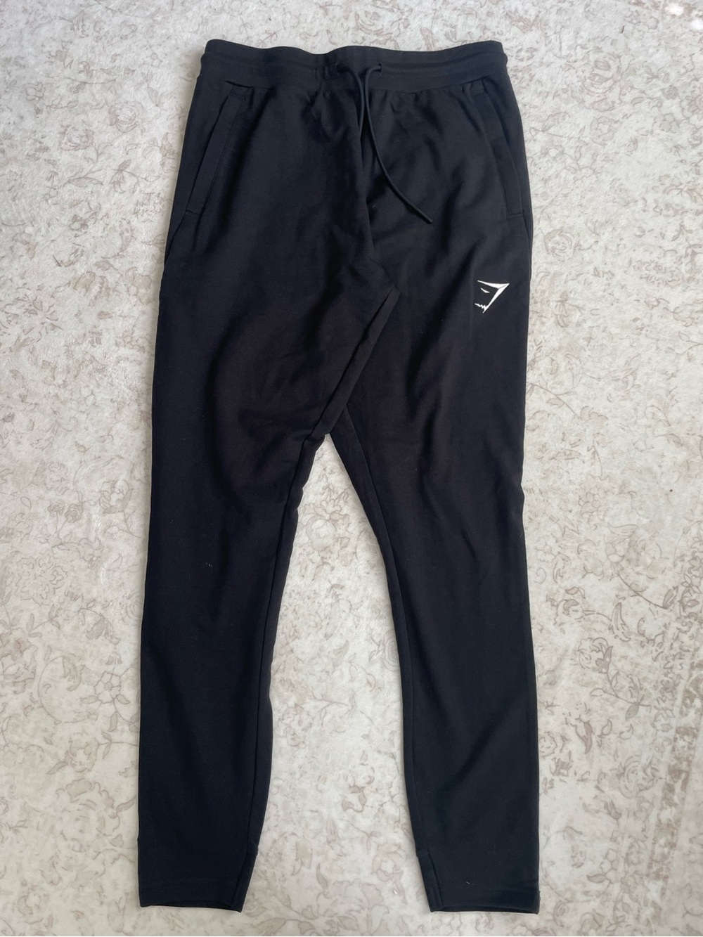Gymshark Men’s Black Slim Fit Joggers with Embroidered Logo